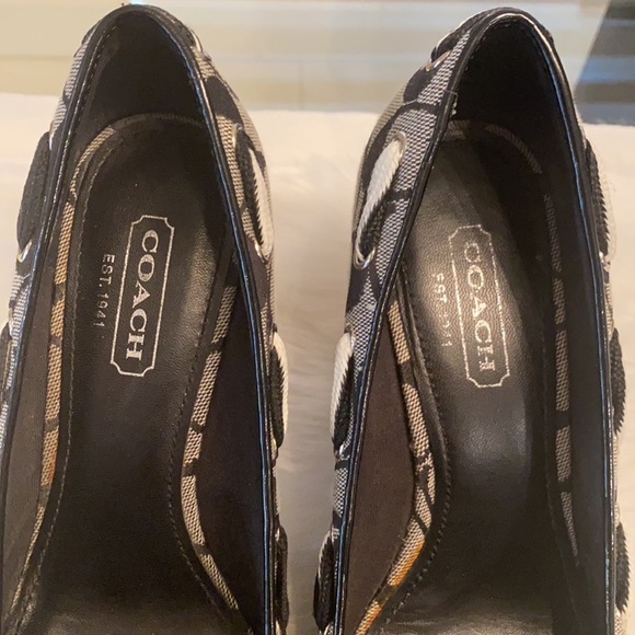 Coach black and white wedges 8.5 - Picture 5 of 5